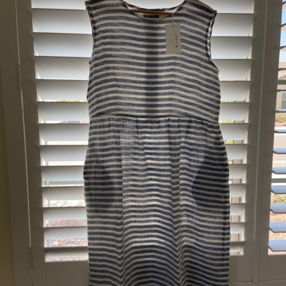 NWT Bespoke Sleeveless 100% Linen Dress - Handmade in Lithuania